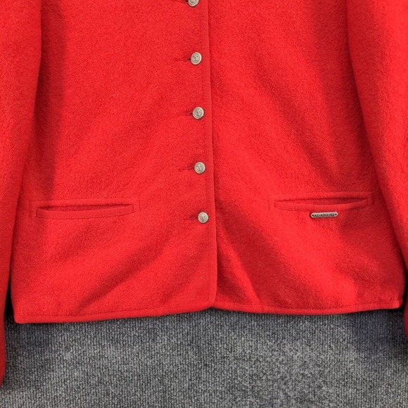 Geiger Collections Women's Button-Up Cardigan Sweater Red Size 42 Vintage - Picture 4 of 16